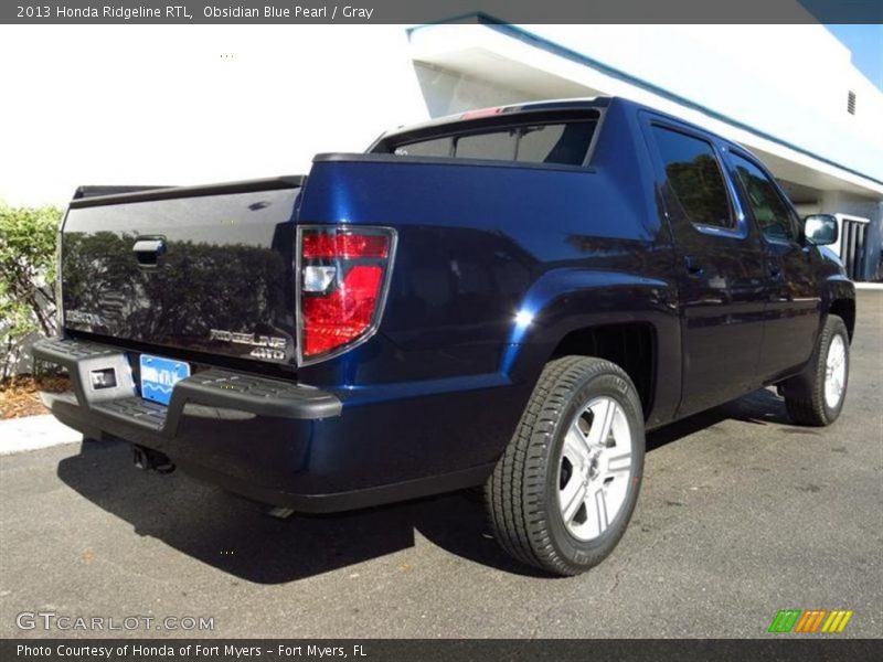 Obsidian Blue Pearl / Gray 2013 Honda Ridgeline RTL