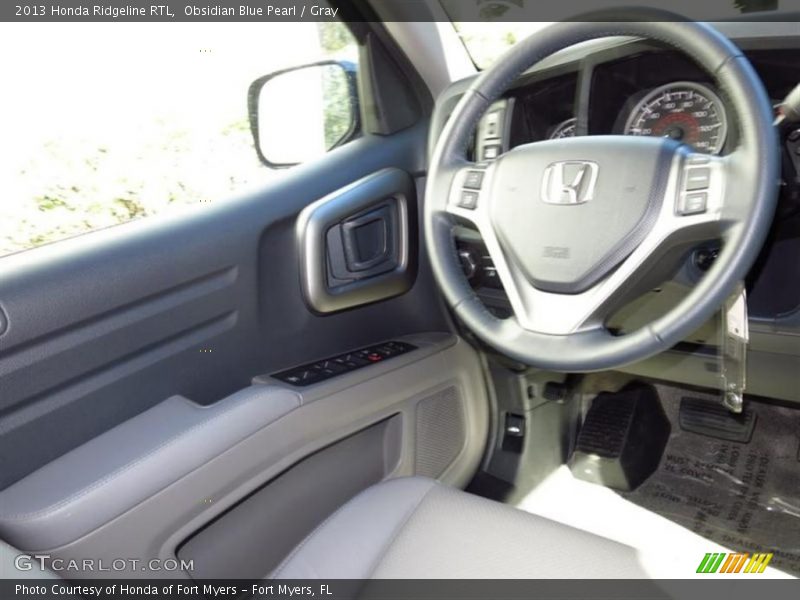 Obsidian Blue Pearl / Gray 2013 Honda Ridgeline RTL
