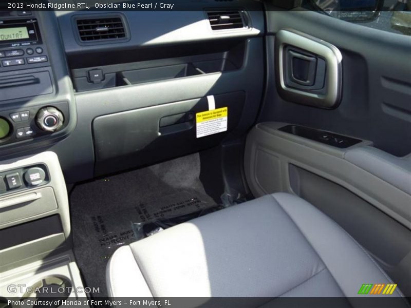 Obsidian Blue Pearl / Gray 2013 Honda Ridgeline RTL