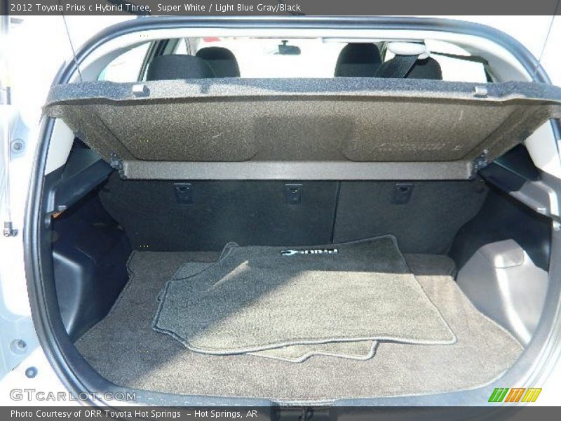 Super White / Light Blue Gray/Black 2012 Toyota Prius c Hybrid Three