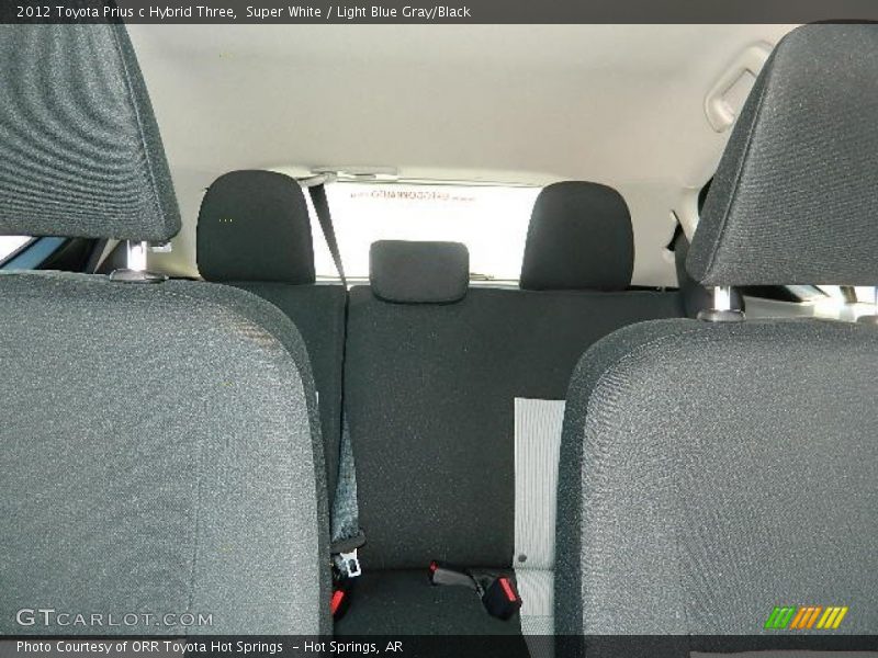 Super White / Light Blue Gray/Black 2012 Toyota Prius c Hybrid Three