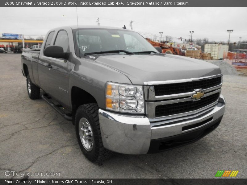 Graystone Metallic / Dark Titanium 2008 Chevrolet Silverado 2500HD Work Truck Extended Cab 4x4