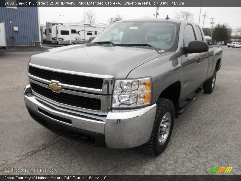 Graystone Metallic / Dark Titanium 2008 Chevrolet Silverado 2500HD Work Truck Extended Cab 4x4