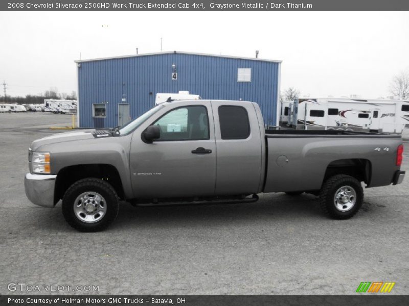 Graystone Metallic / Dark Titanium 2008 Chevrolet Silverado 2500HD Work Truck Extended Cab 4x4