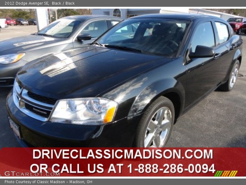 Black / Black 2012 Dodge Avenger SE