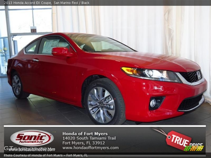 San Marino Red / Black 2013 Honda Accord EX Coupe