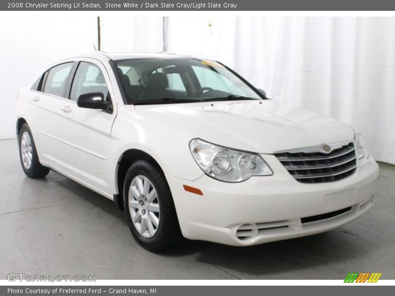Stone White / Dark Slate Gray/Light Slate Gray 2008 Chrysler Sebring LX Sedan