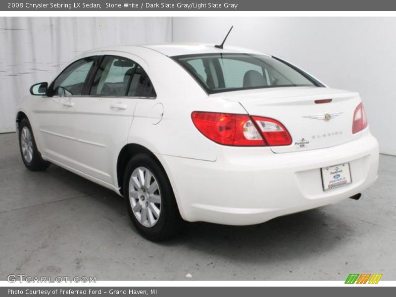 Stone White / Dark Slate Gray/Light Slate Gray 2008 Chrysler Sebring LX Sedan