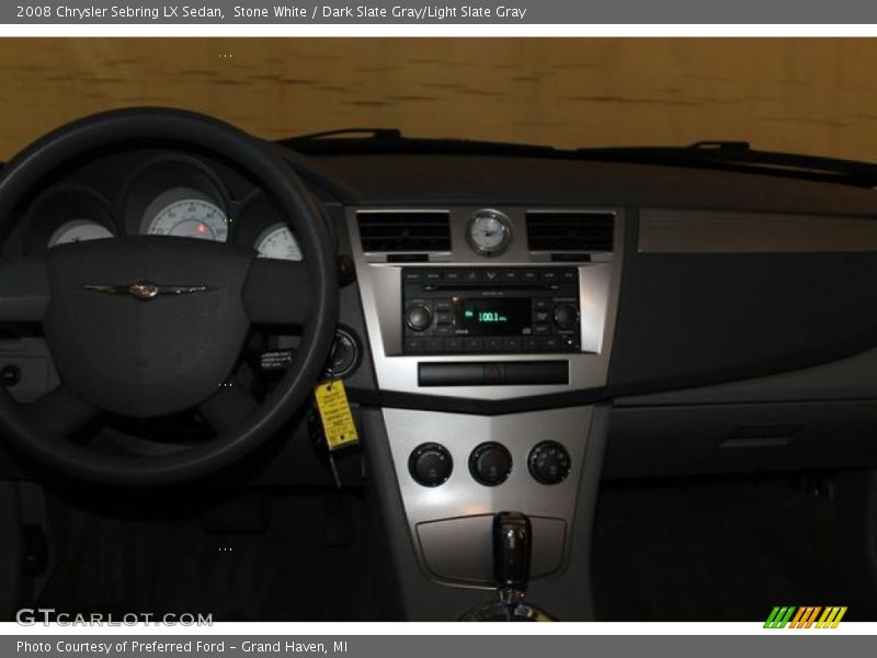 Stone White / Dark Slate Gray/Light Slate Gray 2008 Chrysler Sebring LX Sedan