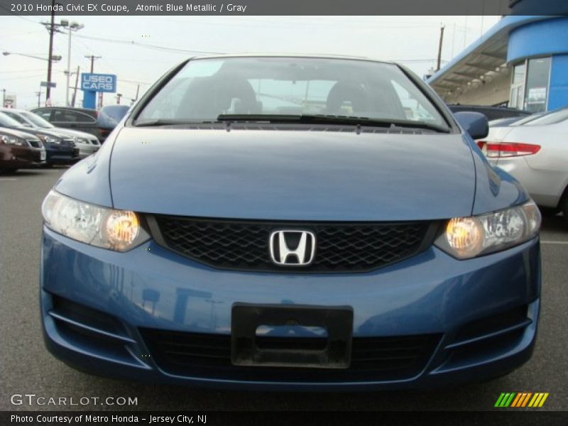 Atomic Blue Metallic / Gray 2010 Honda Civic EX Coupe
