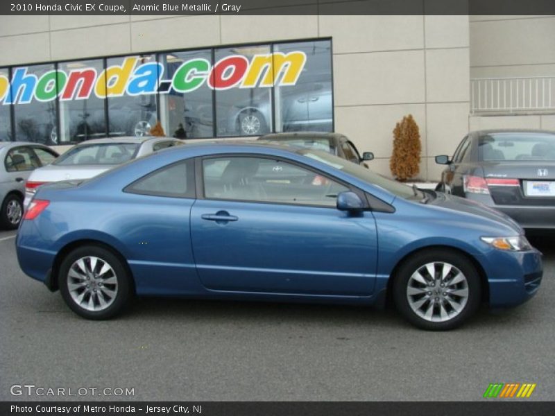 Atomic Blue Metallic / Gray 2010 Honda Civic EX Coupe