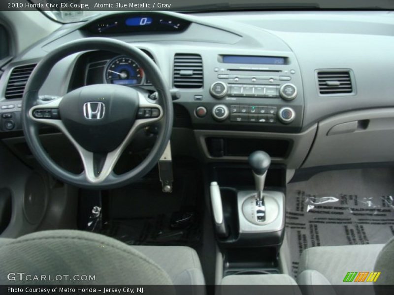 Atomic Blue Metallic / Gray 2010 Honda Civic EX Coupe