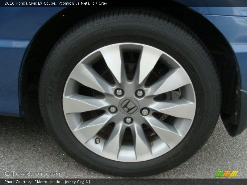 Atomic Blue Metallic / Gray 2010 Honda Civic EX Coupe