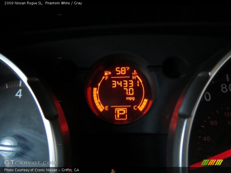 Phantom White / Gray 2009 Nissan Rogue SL