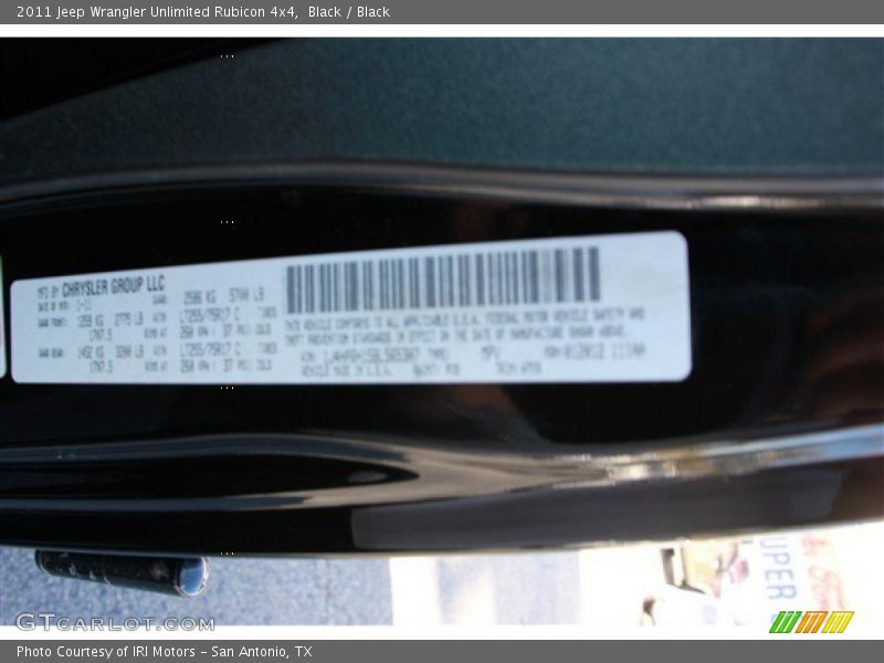 Black / Black 2011 Jeep Wrangler Unlimited Rubicon 4x4
