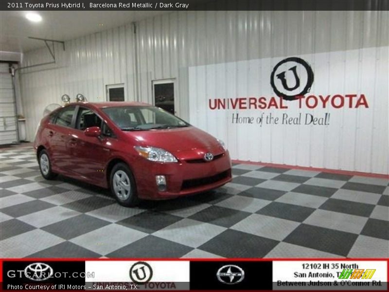 Barcelona Red Metallic / Dark Gray 2011 Toyota Prius Hybrid I