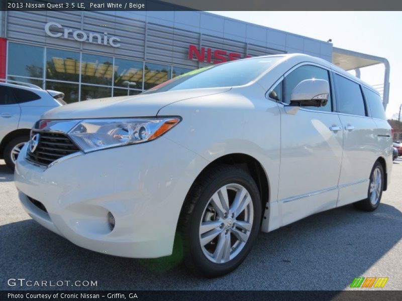 Pearl White / Beige 2013 Nissan Quest 3.5 LE