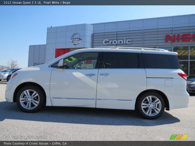 Pearl White / Beige 2013 Nissan Quest 3.5 LE