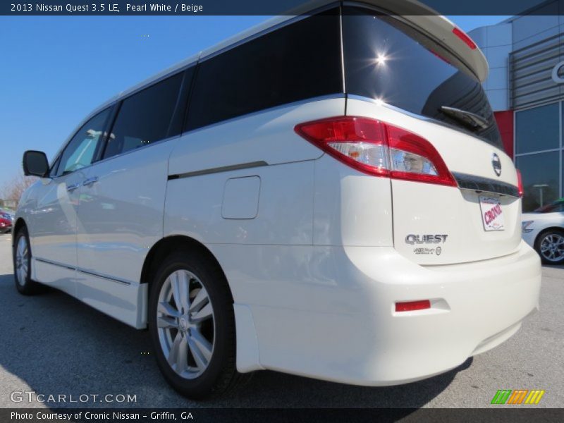 Pearl White / Beige 2013 Nissan Quest 3.5 LE