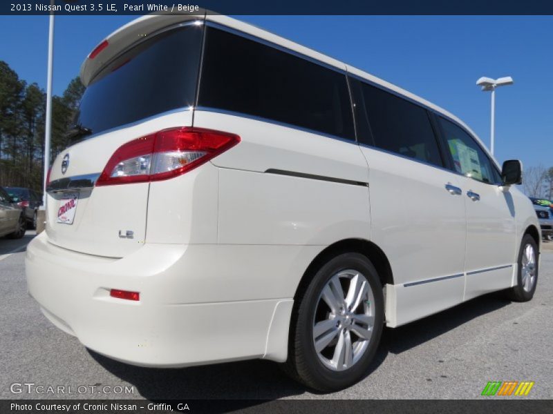 Pearl White / Beige 2013 Nissan Quest 3.5 LE