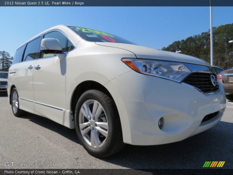 Pearl White / Beige 2013 Nissan Quest 3.5 LE