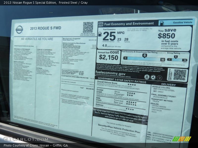  2013 Rogue S Special Edition Window Sticker