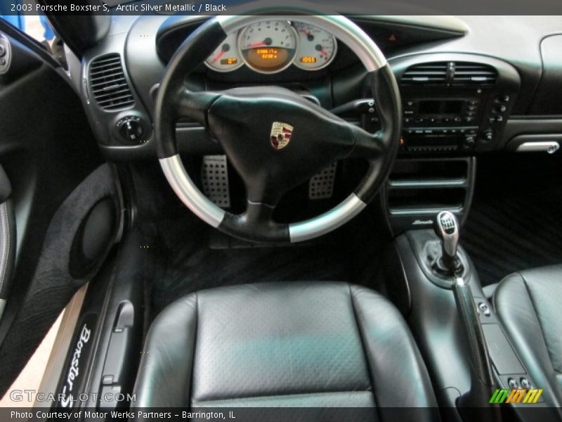 Arctic Silver Metallic / Black 2003 Porsche Boxster S