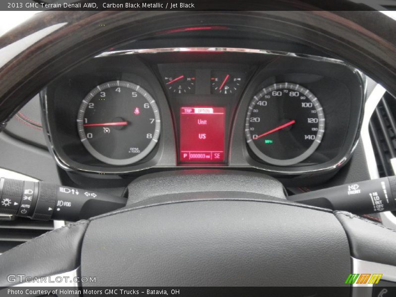Carbon Black Metallic / Jet Black 2013 GMC Terrain Denali AWD