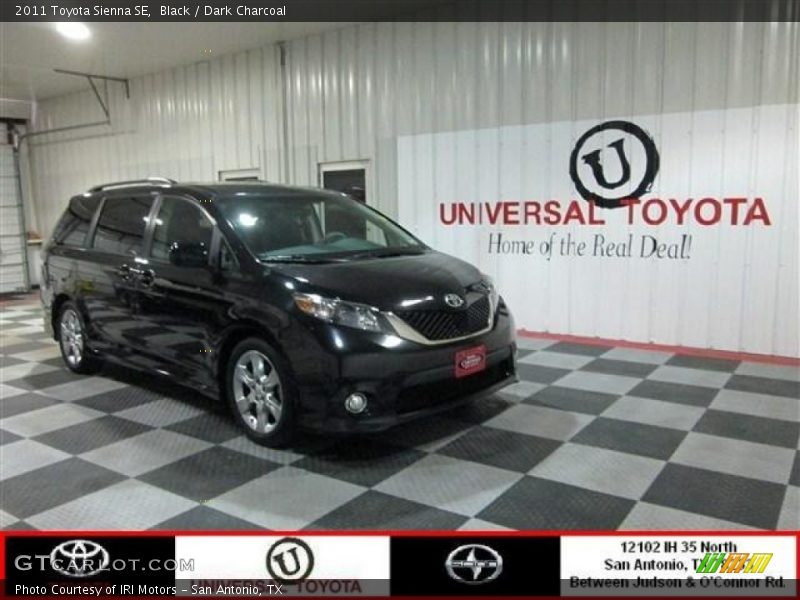 Black / Dark Charcoal 2011 Toyota Sienna SE