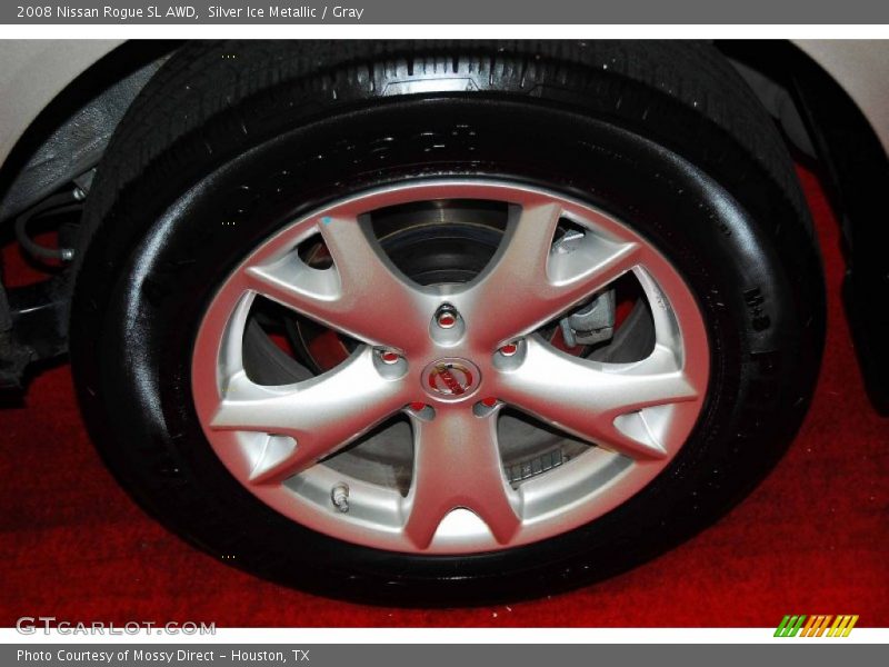 Silver Ice Metallic / Gray 2008 Nissan Rogue SL AWD