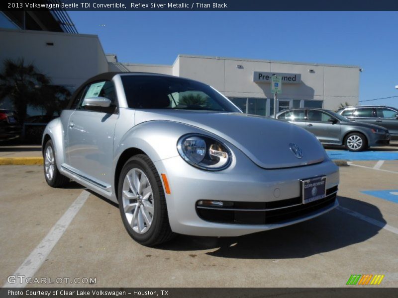Reflex Silver Metallic / Titan Black 2013 Volkswagen Beetle TDI Convertible