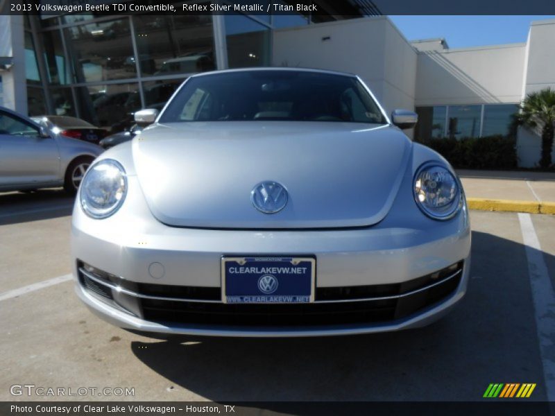 Reflex Silver Metallic / Titan Black 2013 Volkswagen Beetle TDI Convertible