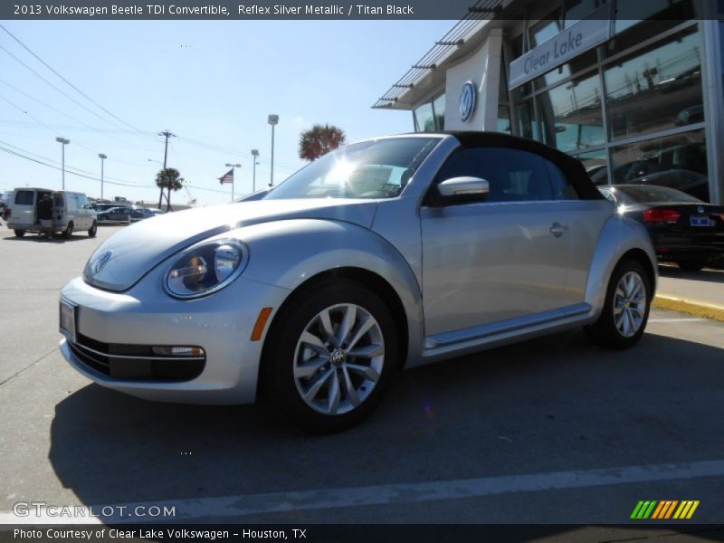 Reflex Silver Metallic / Titan Black 2013 Volkswagen Beetle TDI Convertible