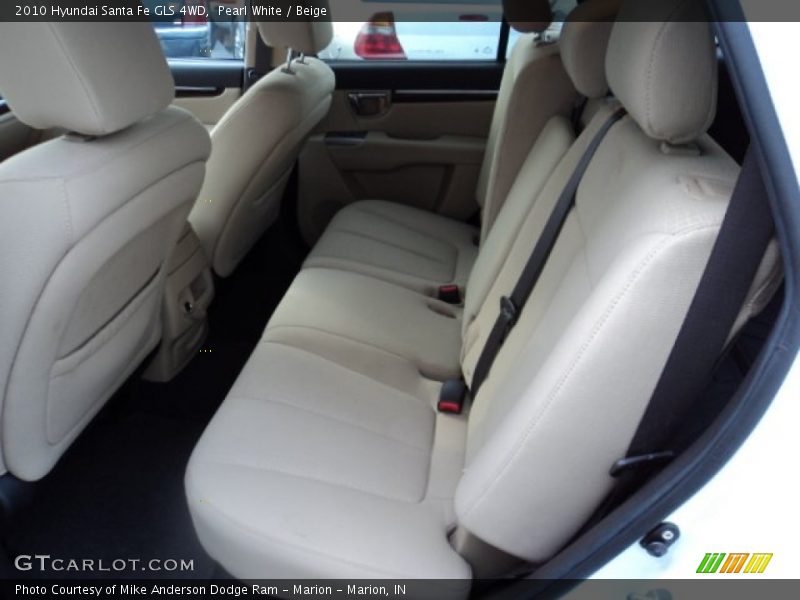 Pearl White / Beige 2010 Hyundai Santa Fe GLS 4WD