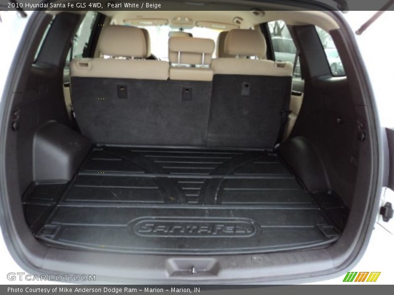 Pearl White / Beige 2010 Hyundai Santa Fe GLS 4WD