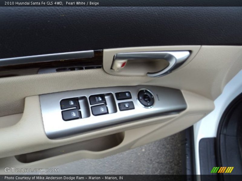 Pearl White / Beige 2010 Hyundai Santa Fe GLS 4WD