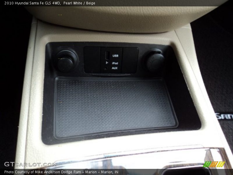 Pearl White / Beige 2010 Hyundai Santa Fe GLS 4WD