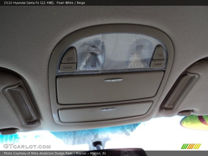 Pearl White / Beige 2010 Hyundai Santa Fe GLS 4WD