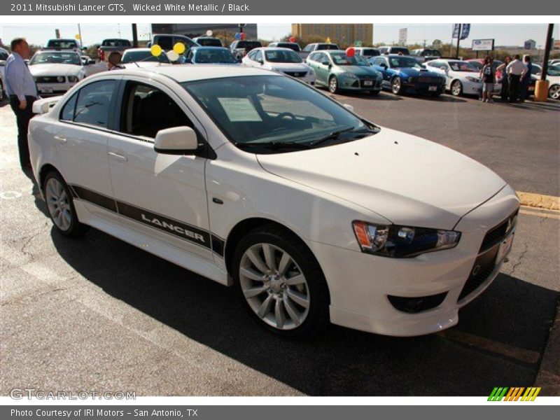 Wicked White Metallic / Black 2011 Mitsubishi Lancer GTS