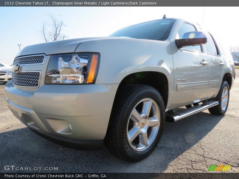 Champagne Silver Metallic / Light Cashmere/Dark Cashmere 2013 Chevrolet Tahoe LT