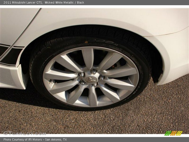Wicked White Metallic / Black 2011 Mitsubishi Lancer GTS