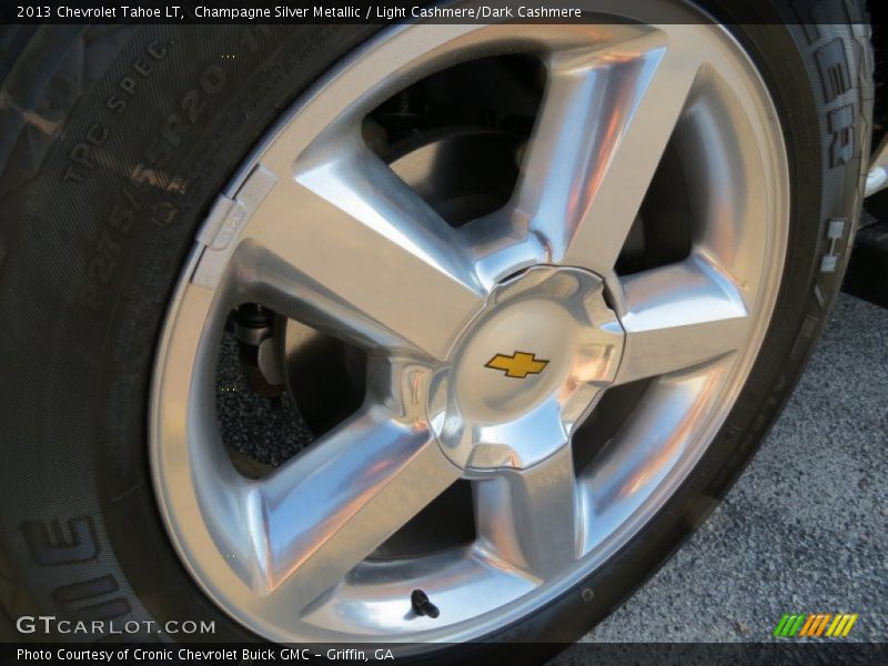 Champagne Silver Metallic / Light Cashmere/Dark Cashmere 2013 Chevrolet Tahoe LT