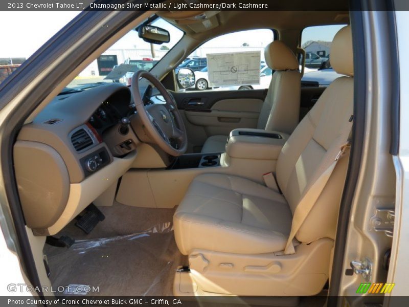 Champagne Silver Metallic / Light Cashmere/Dark Cashmere 2013 Chevrolet Tahoe LT