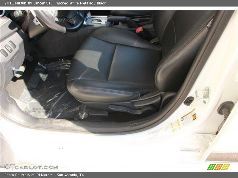 Wicked White Metallic / Black 2011 Mitsubishi Lancer GTS