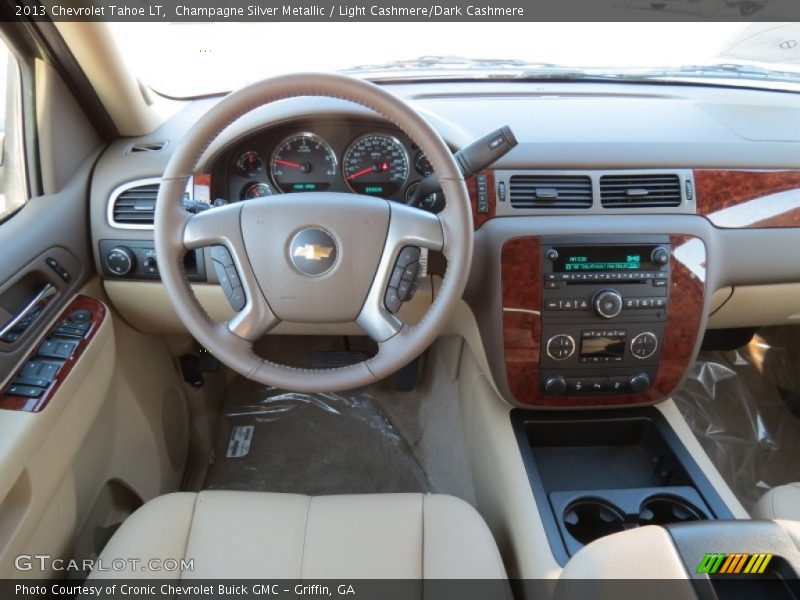 Champagne Silver Metallic / Light Cashmere/Dark Cashmere 2013 Chevrolet Tahoe LT