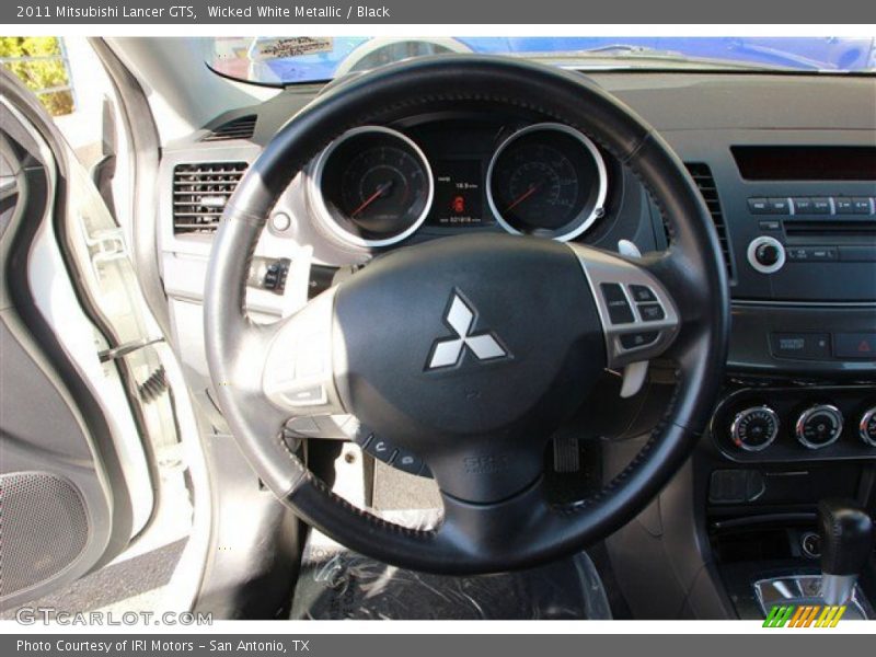 Wicked White Metallic / Black 2011 Mitsubishi Lancer GTS