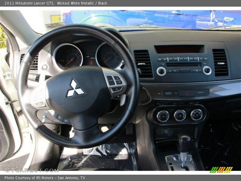 Wicked White Metallic / Black 2011 Mitsubishi Lancer GTS