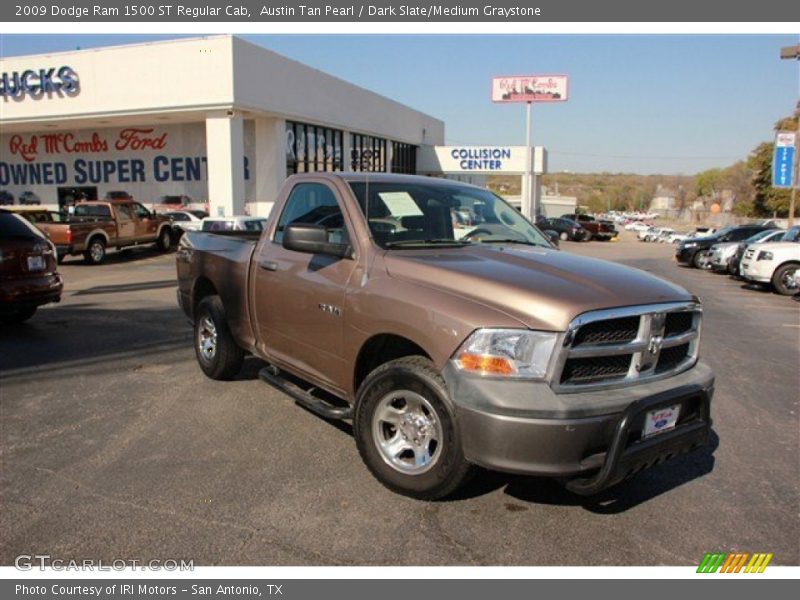 Austin Tan Pearl / Dark Slate/Medium Graystone 2009 Dodge Ram 1500 ST Regular Cab