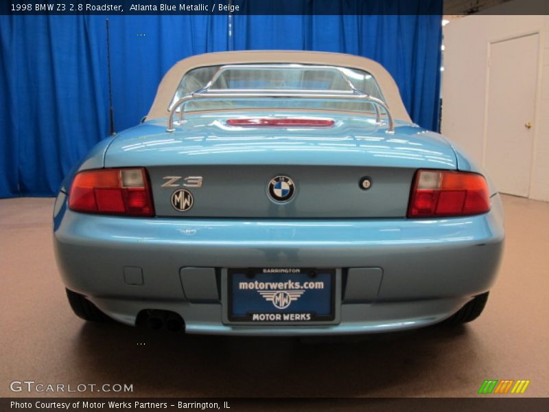 Atlanta Blue Metallic / Beige 1998 BMW Z3 2.8 Roadster