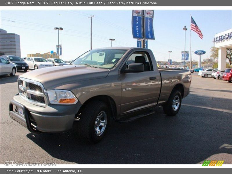 Austin Tan Pearl / Dark Slate/Medium Graystone 2009 Dodge Ram 1500 ST Regular Cab